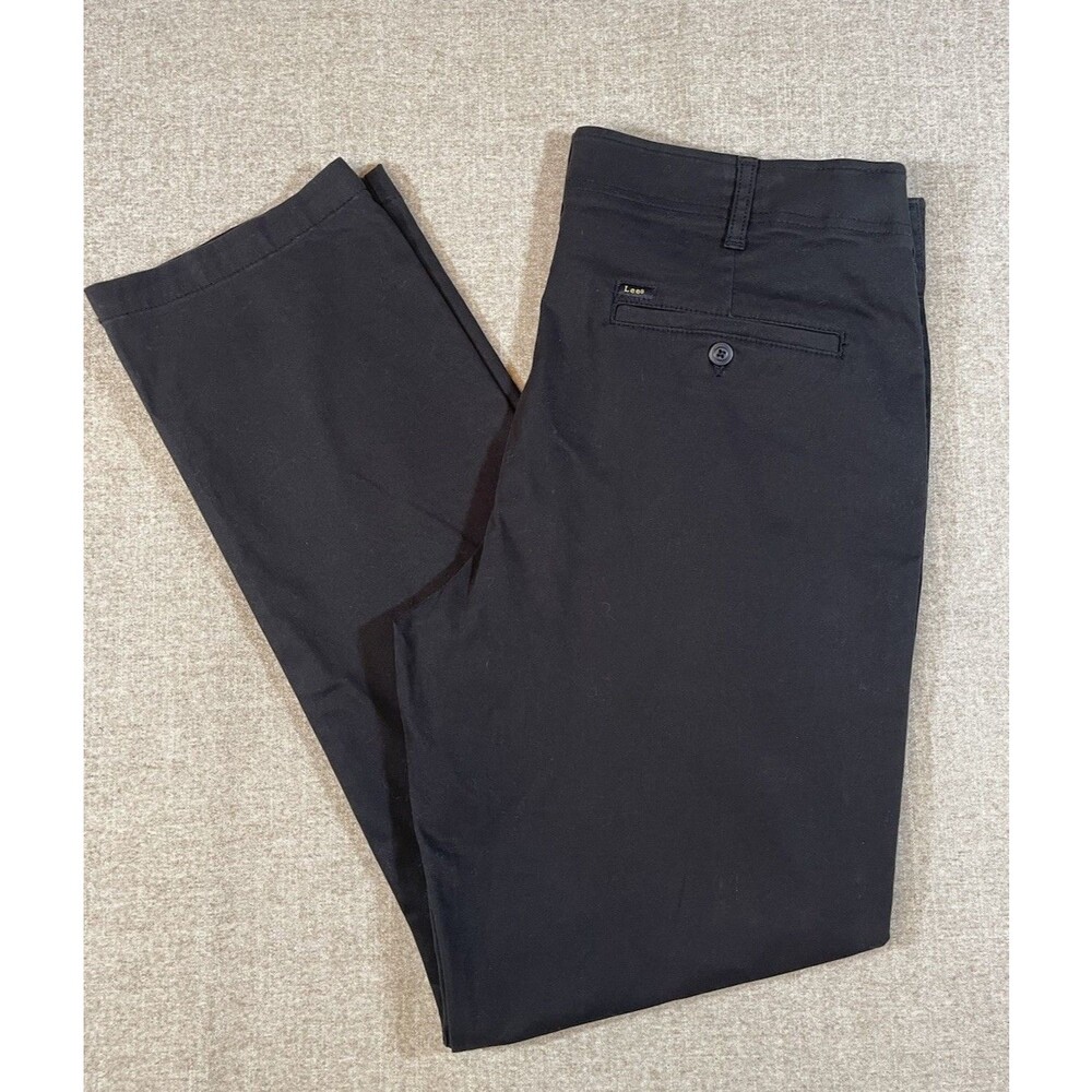 Lee Slim Straight Pants Men’s Size 38x32 Black Stretch NWT New With Tags